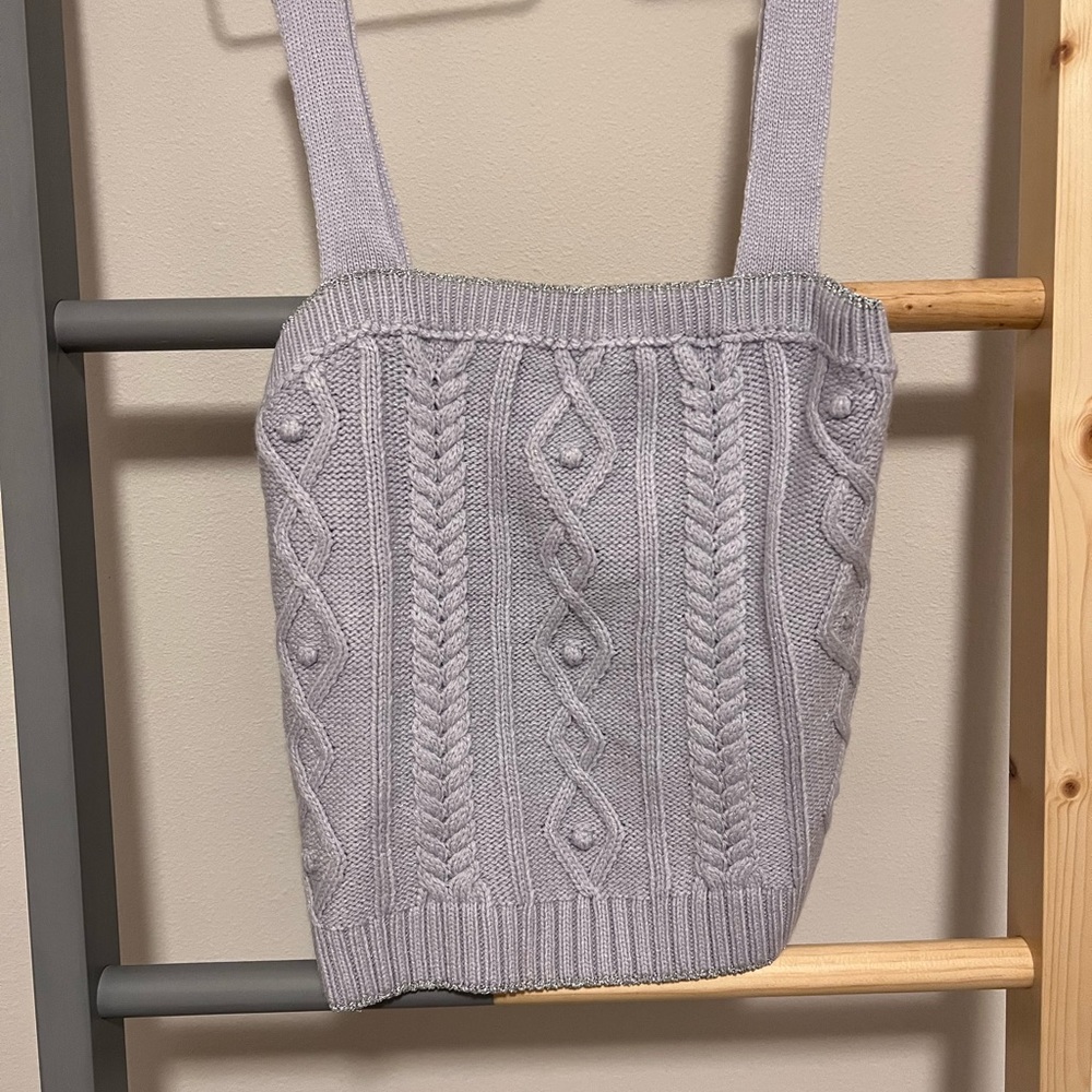 Zara Knit Pastel Purple Sweater Top